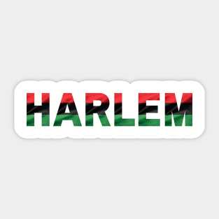 Harlem Texted Based | African Flag Color Design Sticker